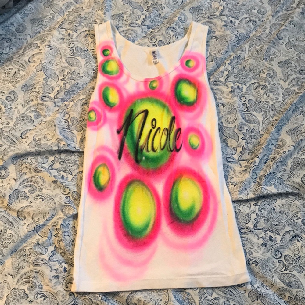 Spray painted tank top “Nicole”